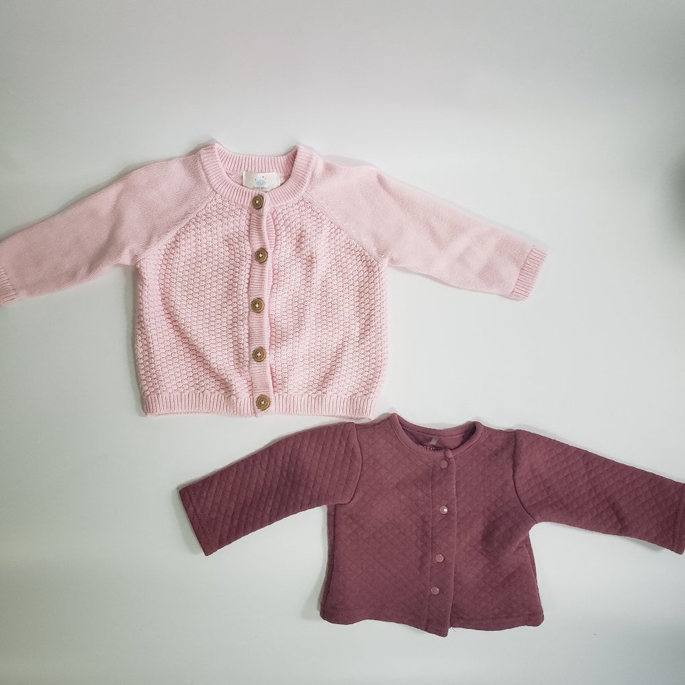 Cloud Island Girl's Cardigan Sweater 0-6M